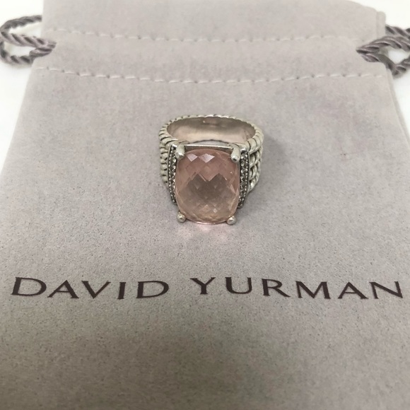 🔴Authentic DAVID YURMAN Morganite Gem Stone & Diamonds Ring 🌺🔴 - Picture 2 of 7